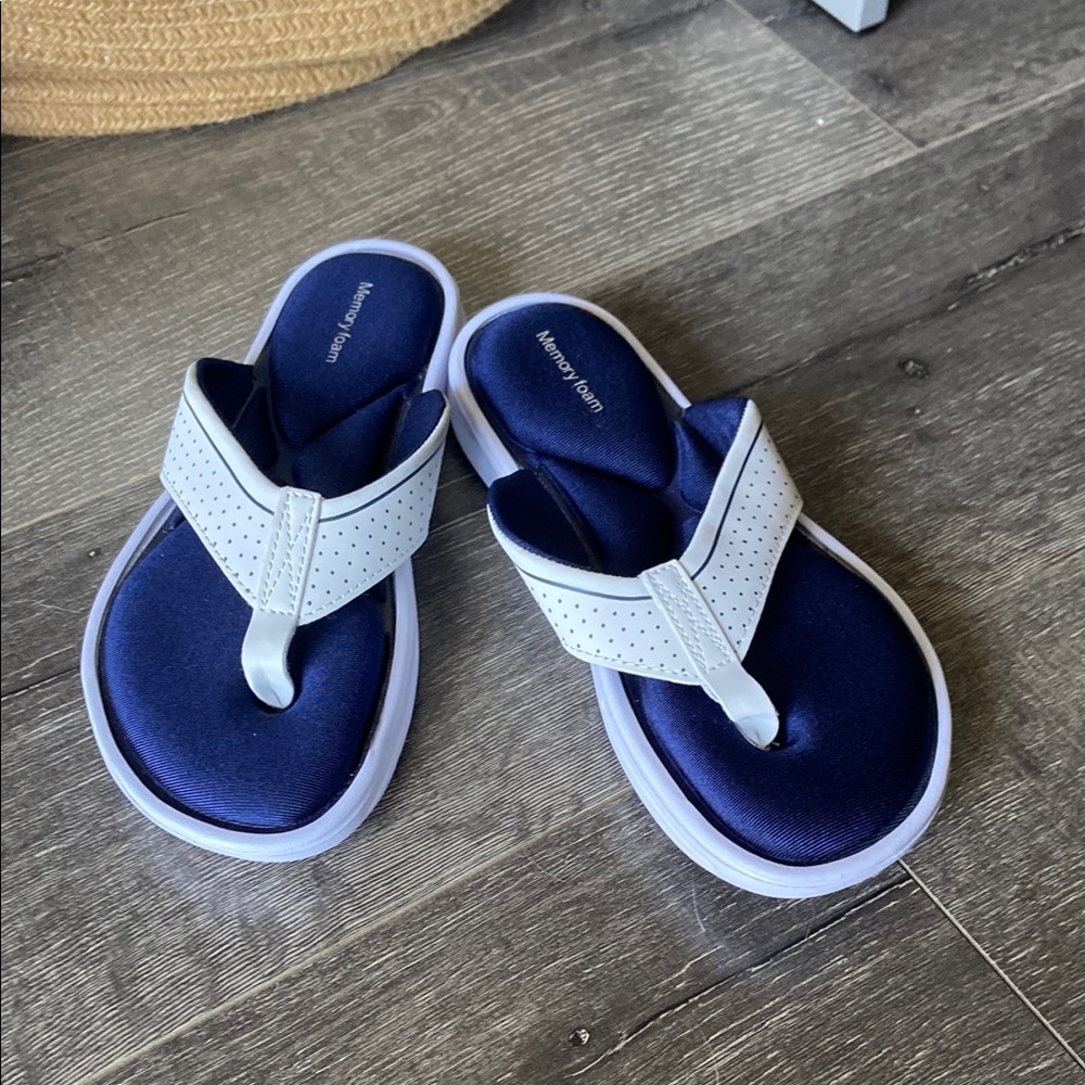 NEW Navy and White Sandals